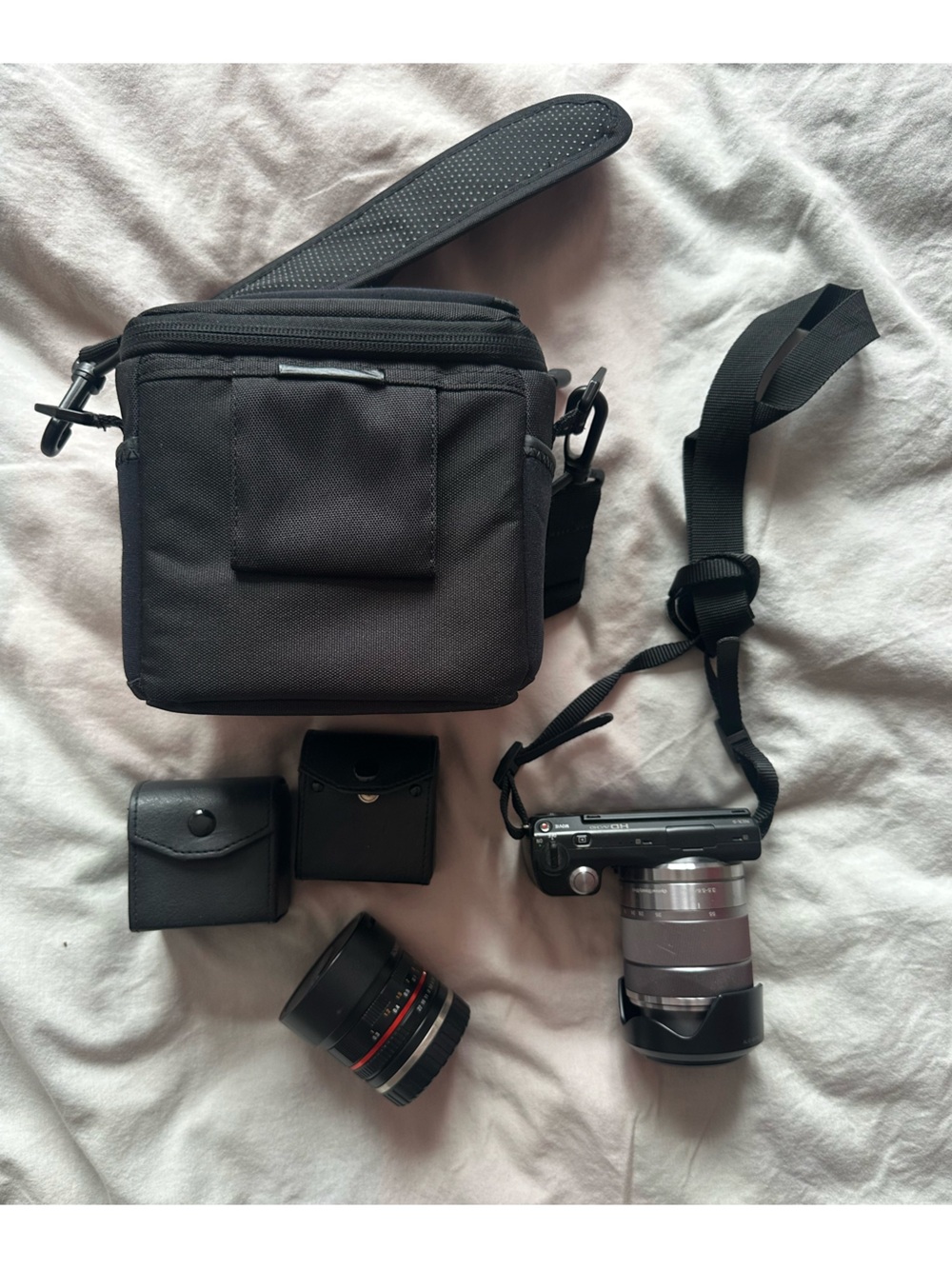 Sony NEX-5 Mirrorless Camera Kit w/ Sony 18-55mm Lens + Rokinon Lens + Filters